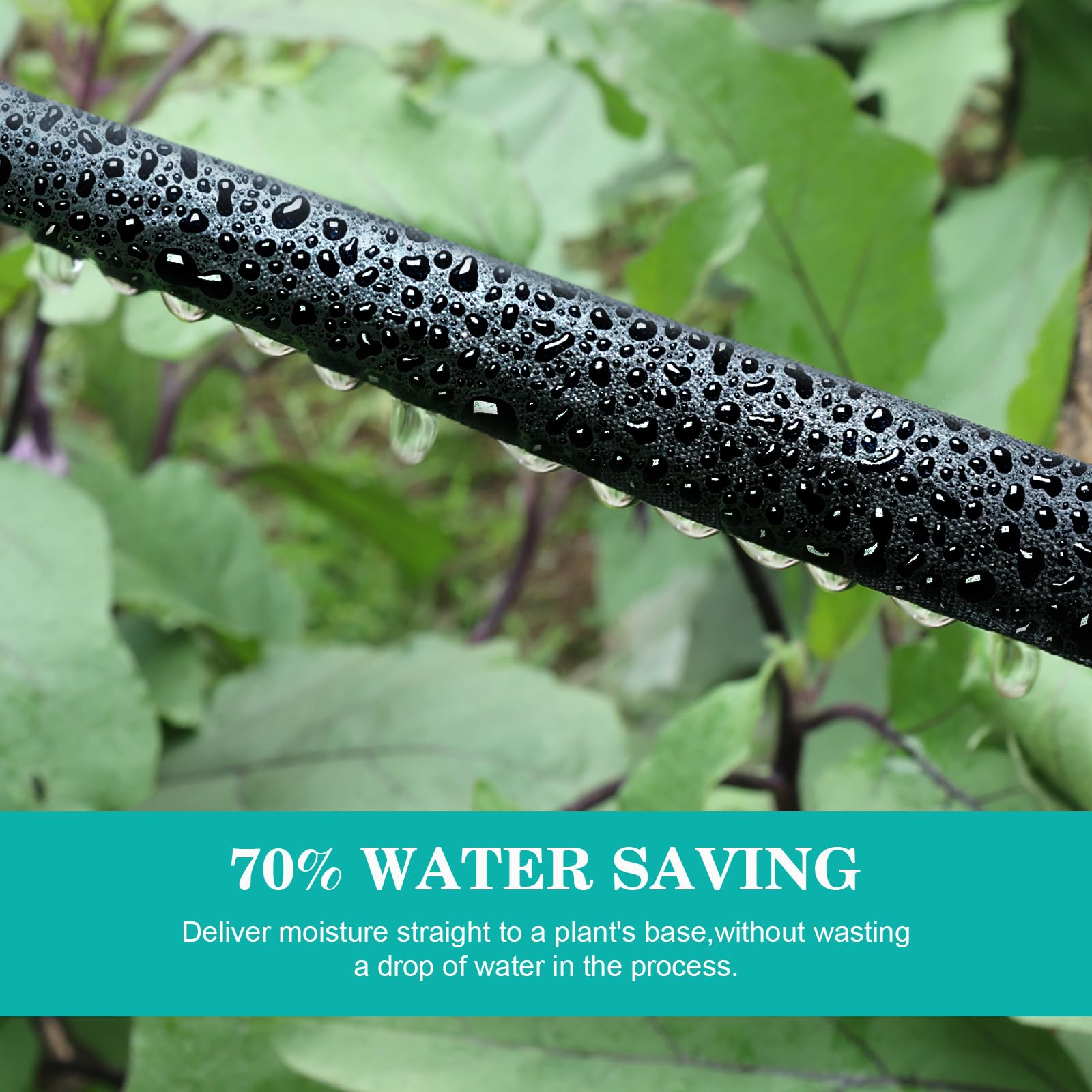 AIODE water-saving irrigation directs moisture to roots, reducing waste in busy vegetable beds.