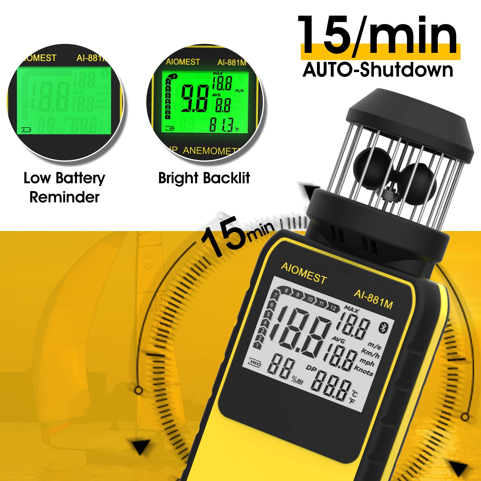 AIOMEST AI-881M compact handheld design fits in your pocket for portability