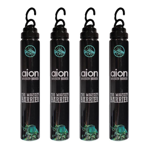 Aion Outdoor Mosquito Barrier 4 Pack front view showcases safe, natural yard protection.