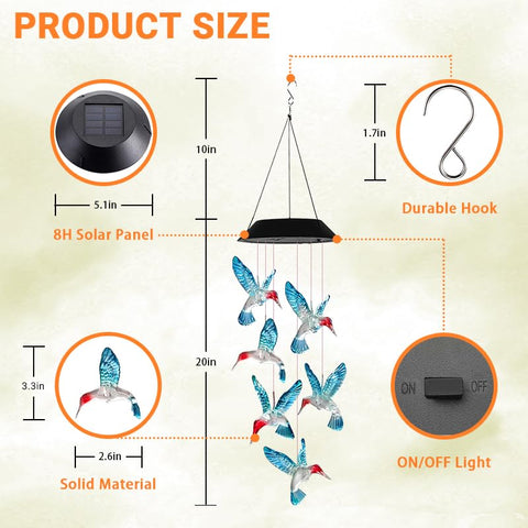 AIONASA durable ABS and PC wind chimes resist fading