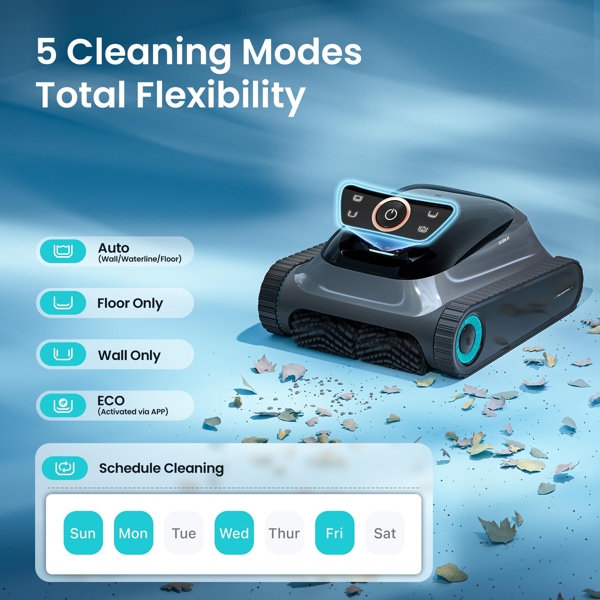 Aiper Scuba S1 reaches the waterline for a spotless pool edge