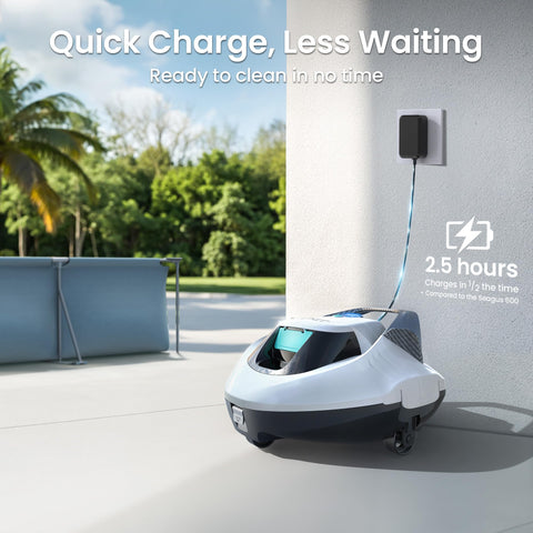 AIPER Seagull SE fast water drainage reduces cleanup effort.