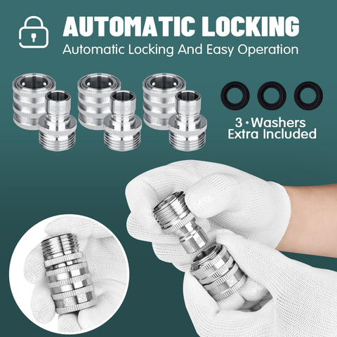 AIPOR included rubber washers for leak-free experience
