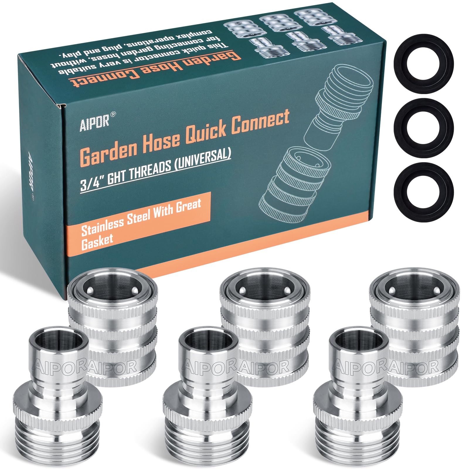 AIPOR Quick Connect Hose Set overview with easy-fit fittings for organized irrigation