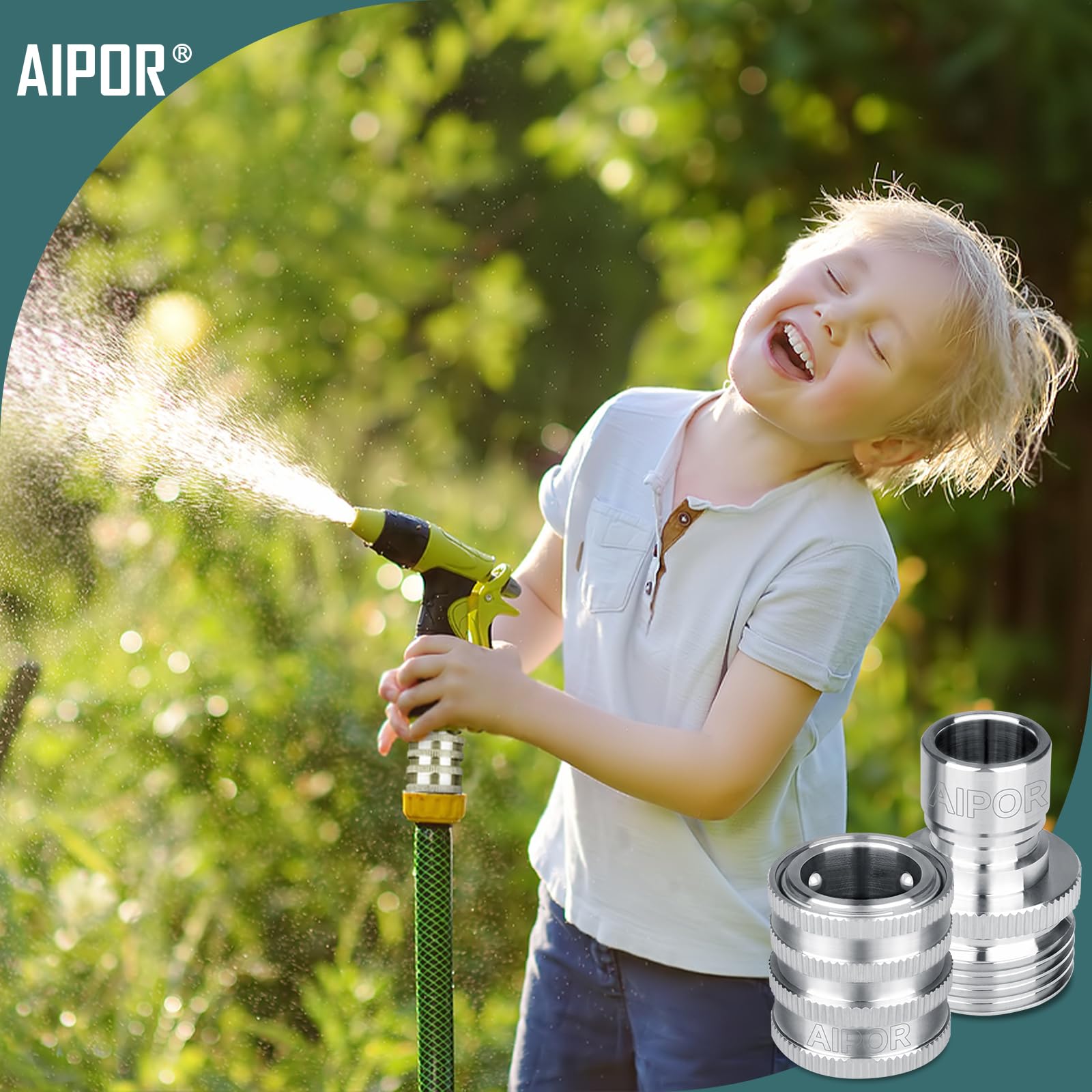 AIPOR stainless steel quick-connect components highlighting rustproof durability