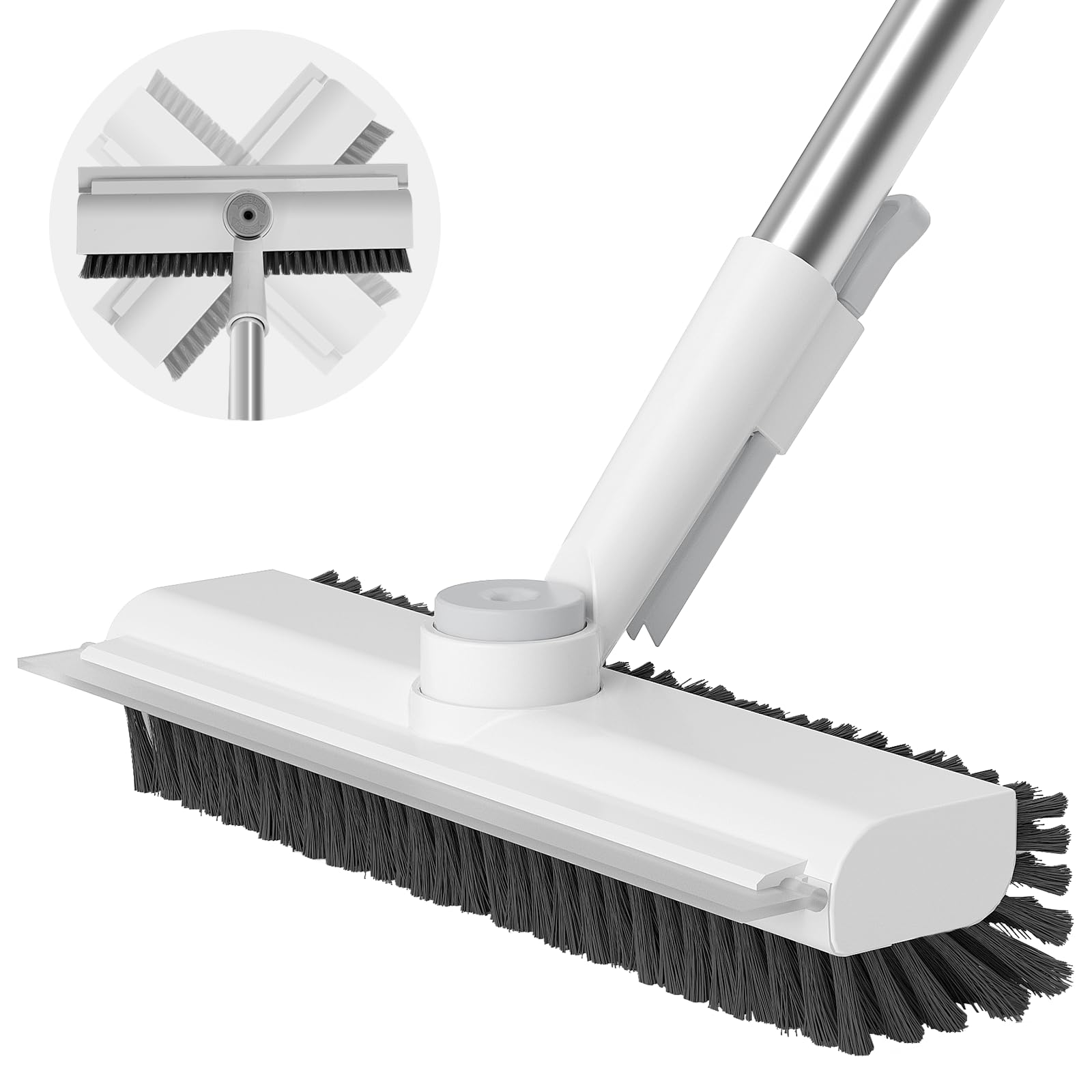 AIR U+ floor scrub brush with extendable handle for hard-to-reach areas