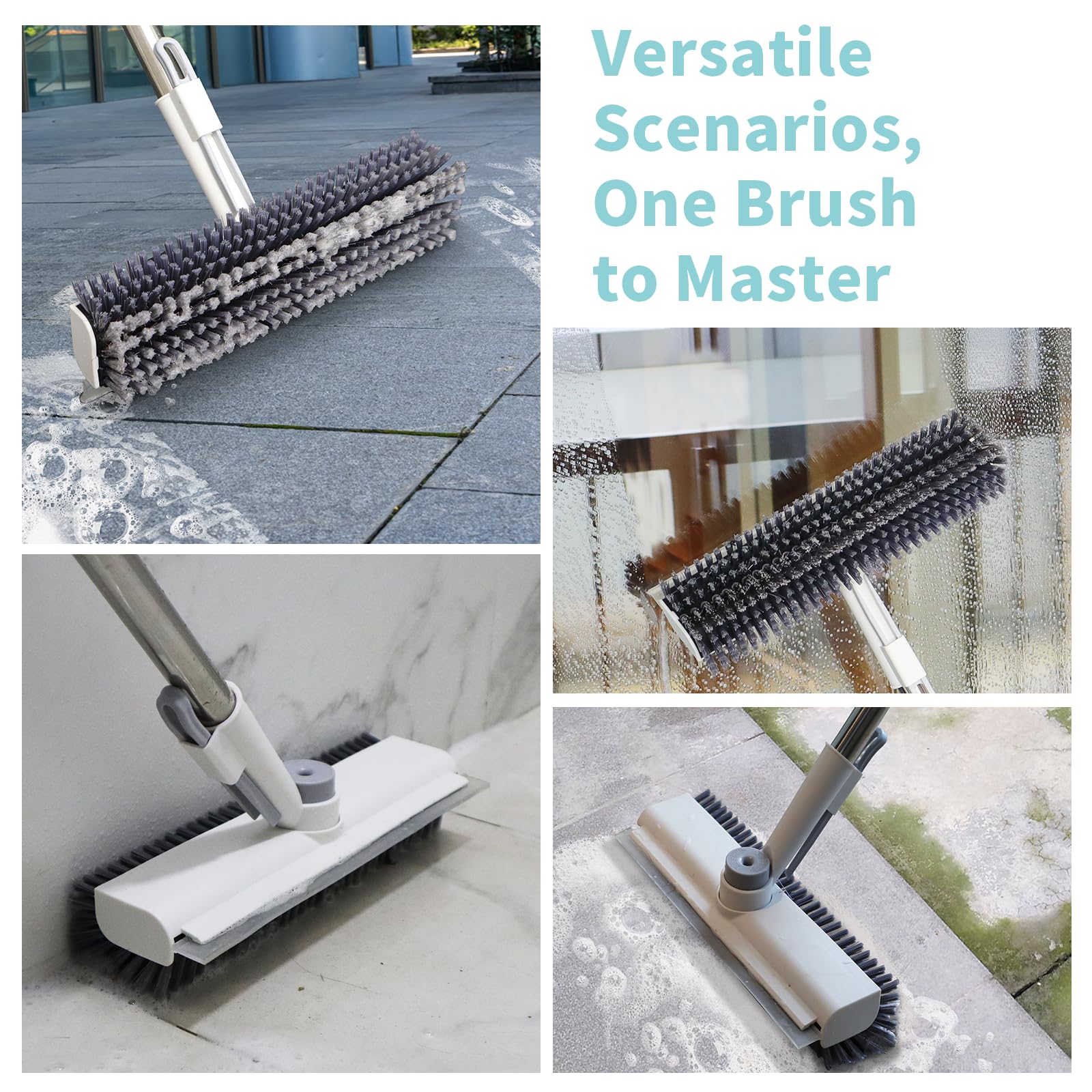 AIR U+ hard PVC bristles tackle stubborn stains effectively