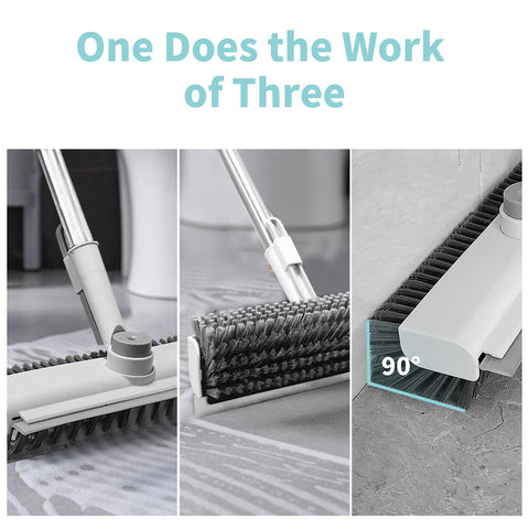 AIR U+ stainless steel handle adds durability during scrubbing