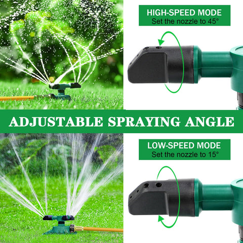 Airabc sprinkler offers large-area coverage for medium to large yards.