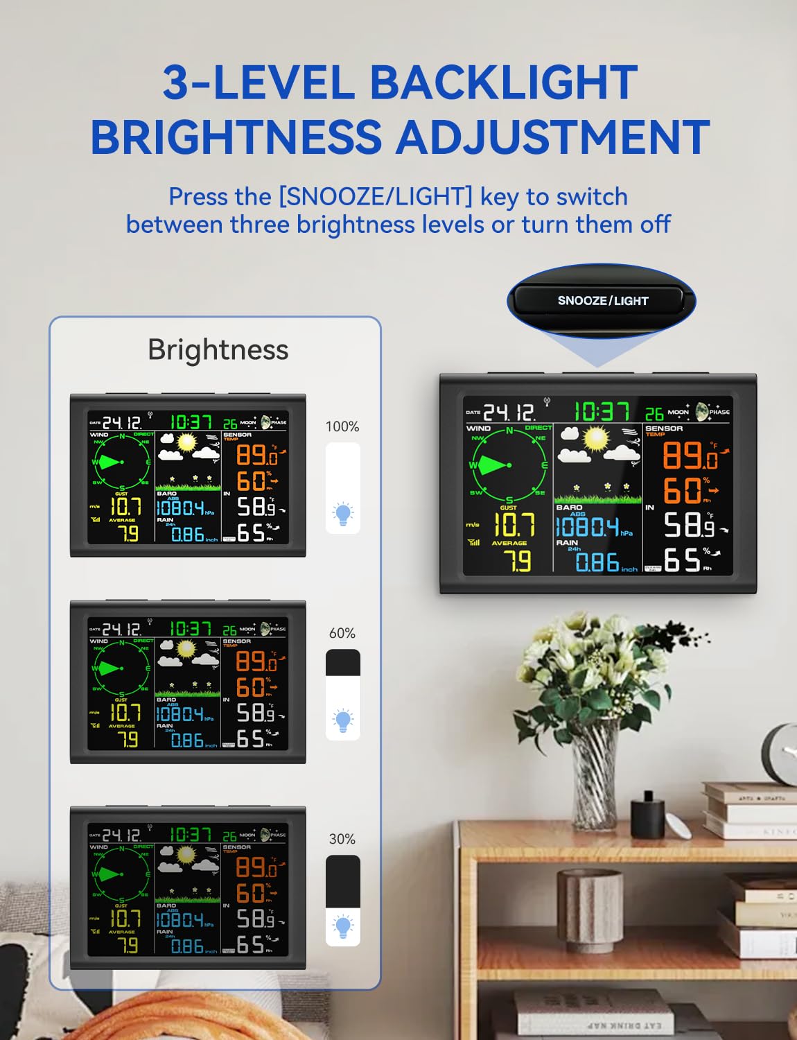Airain Tech barometer supports stable weather trend tracking.