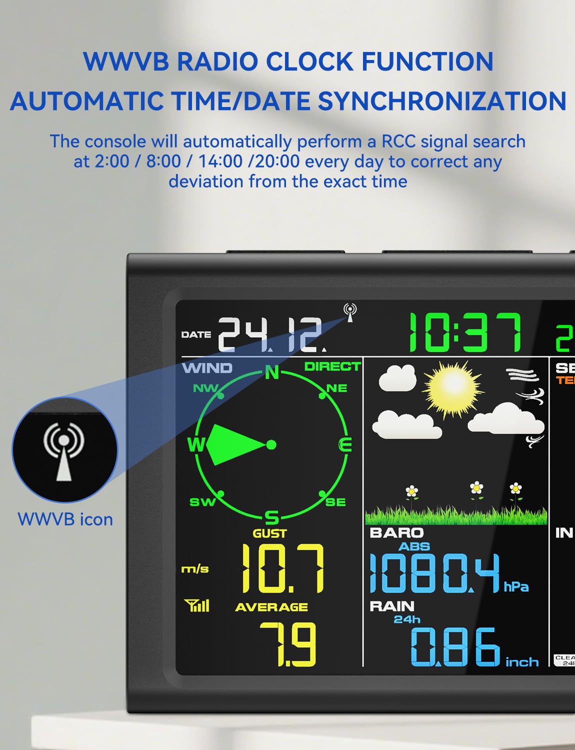 Airain Tech indoor-outdoor temperature and humidity monitoring in real time.