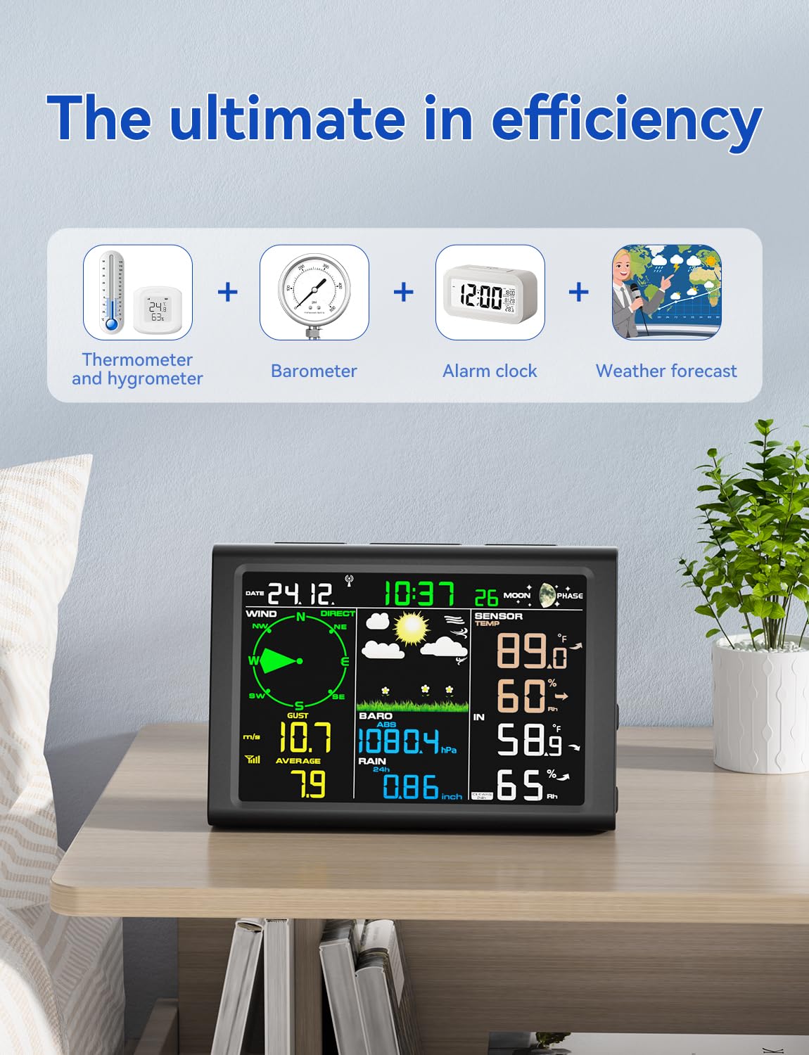 Airain Tech outdoor sensor providing wireless environmental readings up to 328 ft.