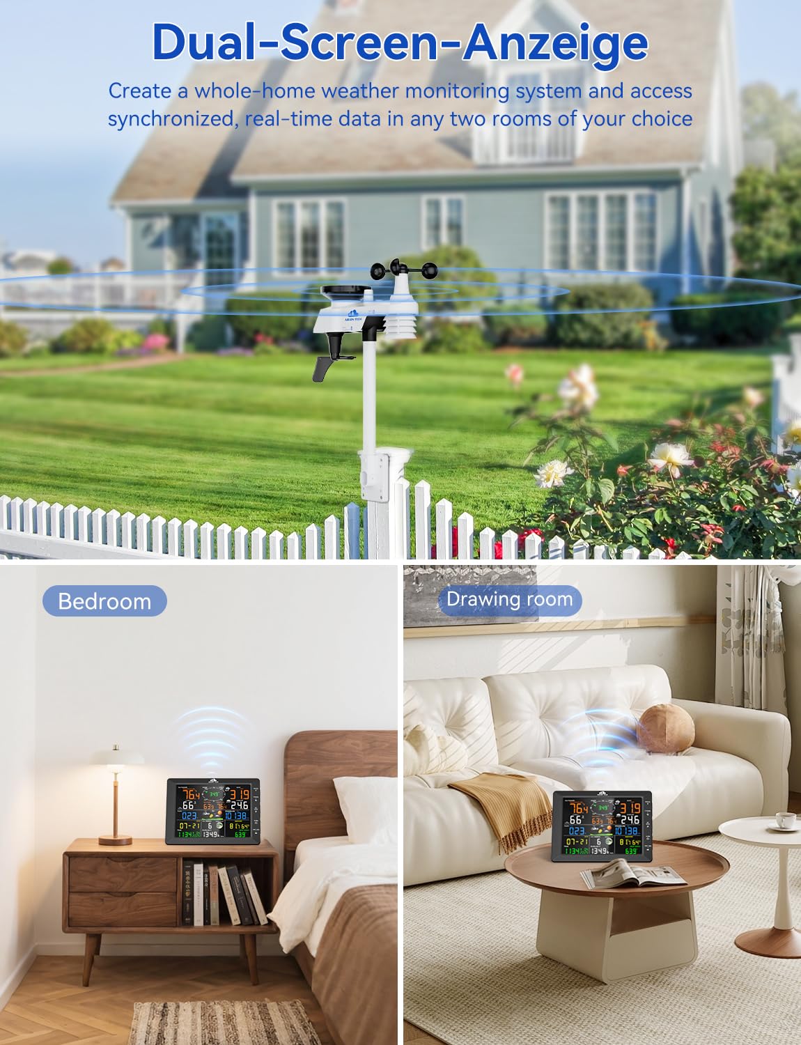 Airain Tech outdoor sensor delivers wireless measurements for real-time weather tracking.