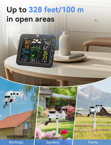 Airain Tech rain gauge collects rainfall data for garden planning and research.