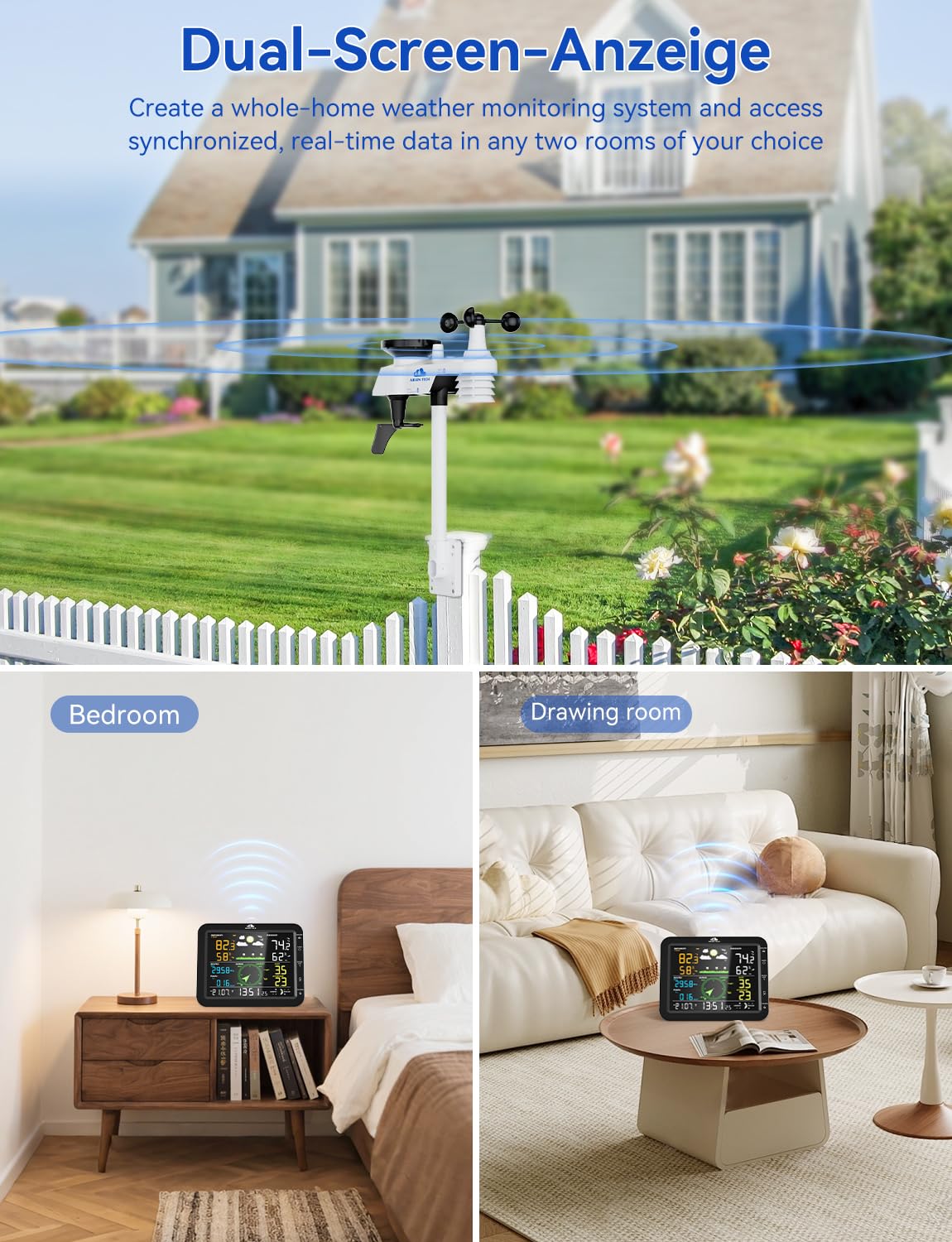 AIRAIN TECH rain gauge provides accurate rainfall measurements for weather tracking.