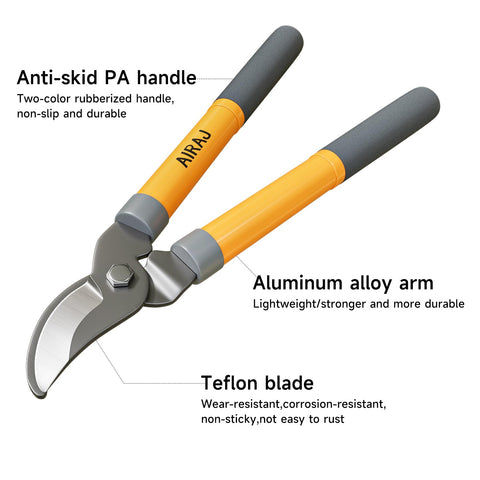 AIRAJ bypass loppers highlight 1.5-inch branch cutting capacity