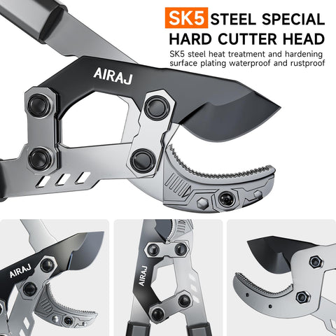 AIRAJ ergonomic handle design reduces strain during extended pruning sessions.
