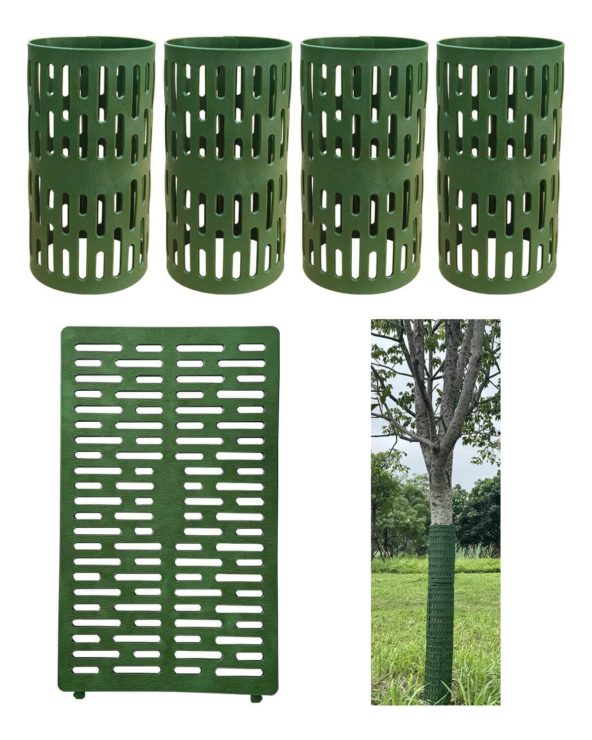 AireKouzia Tree Trunk Protectors four piece set ready to wrap around trunks for protection