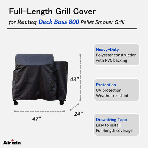 Airizin Deck Boss 800 side view highlighting water-resistant exterior and secure fit.