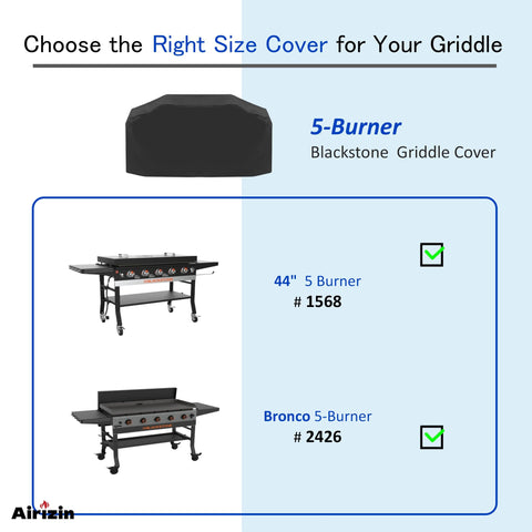Airizin heavy-duty 600d polyester backing shields the grill from moisture.
