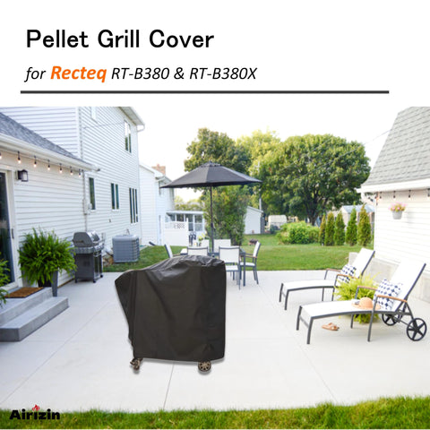 Airizin packaging shows one-piece grill cover for Recteq.
