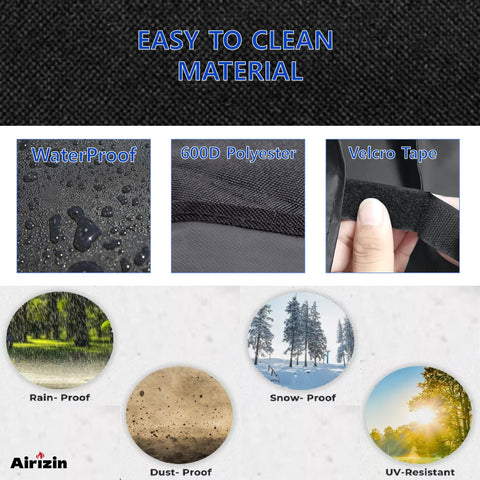 Airizin vented mesh side panel enhances airflow and moisture control.