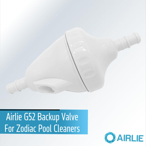 Airlie G52 backup valve compatibility with Polaris models, highlighting broad compatibility.