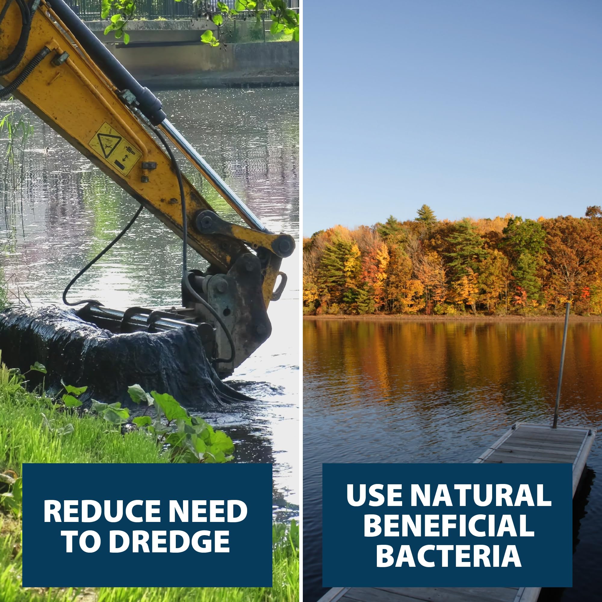 Airmax MuckAway wildlife-safe formula protects fish and birds.