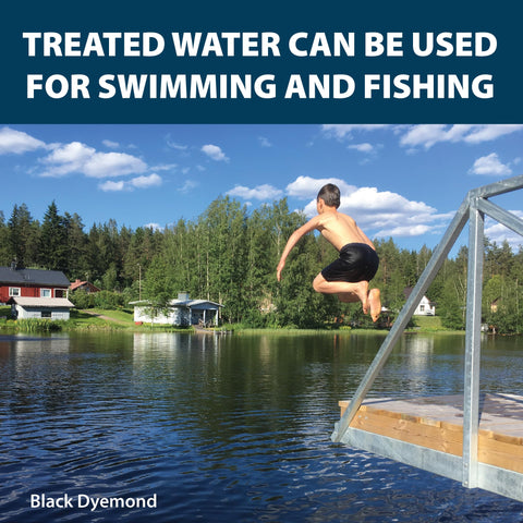 Airmax Colorant designed for large ponds and lakes.