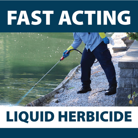 Airmax Shoreline Defense tank-sprayer-application demonstrates easy mixing and spraying.
