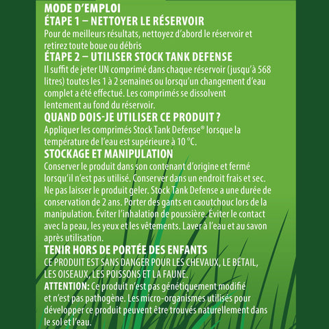 Airmax Stock Tank Defense-treated tank with clear, clean water.