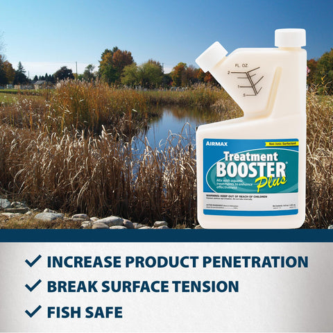 Airmax Treatment Booster Plus Surfactant storage bottle ready for outdoor use.
