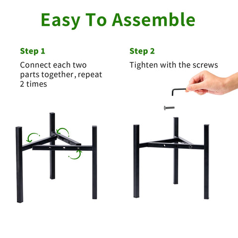 Airpark indoor plant stand fits 8–12 inch pots securely.