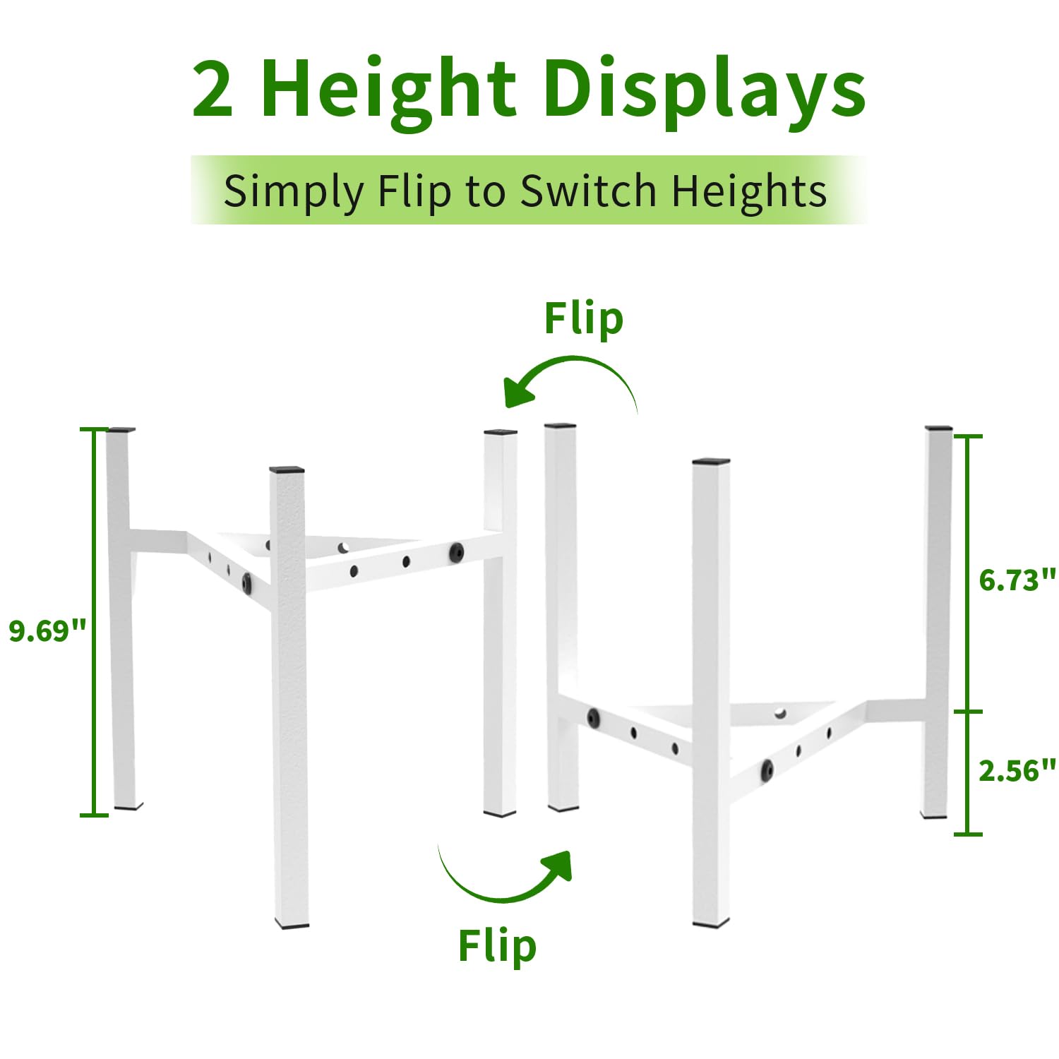 Airpark mid-century white plant stand complements modern decor.