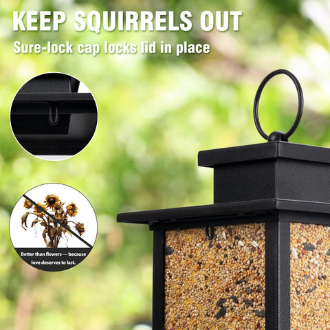 Airrioal 360-degree Cardinal Feeder viewed from all angles for easy bird watching.