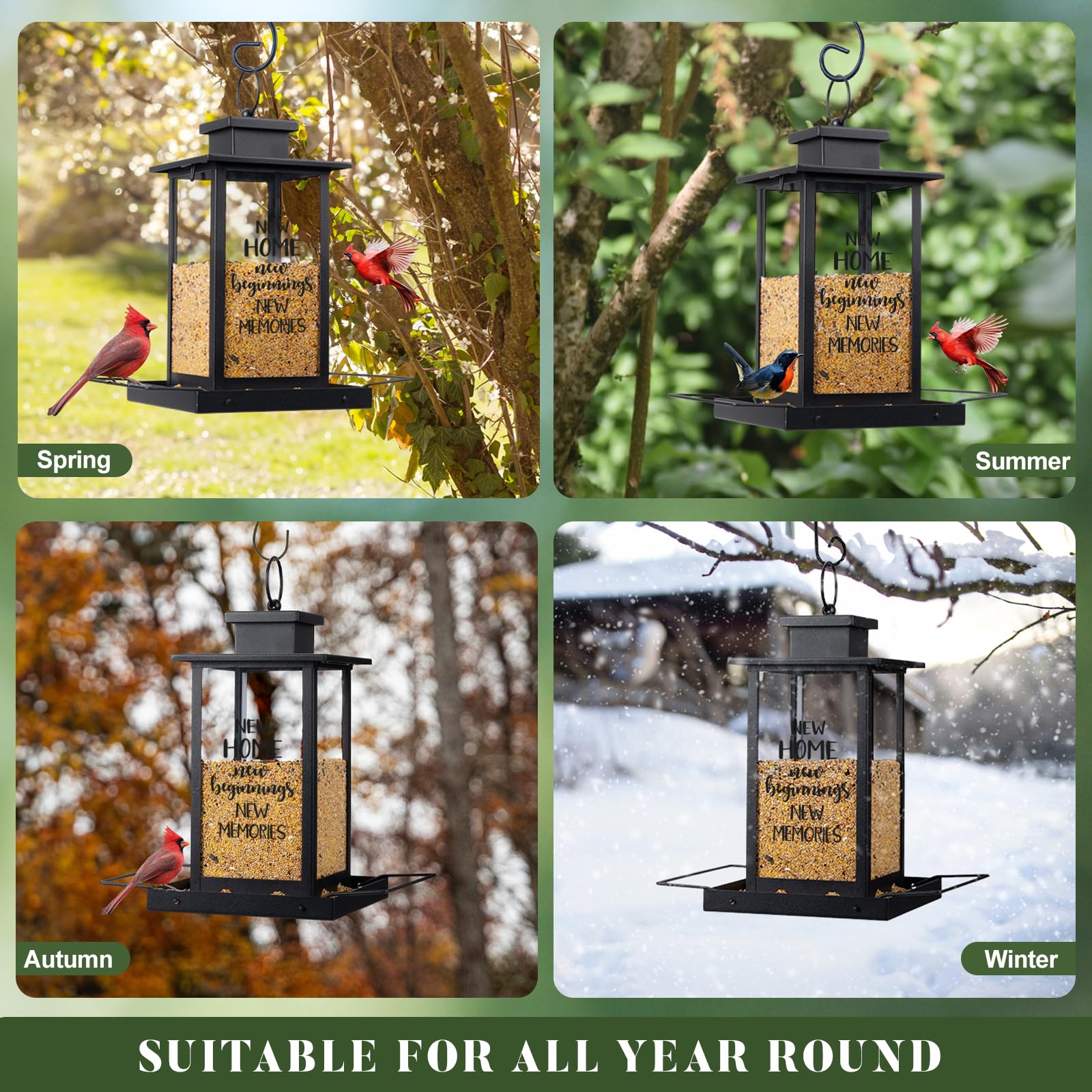 Airrioal Feeder Dimensions 12.2-7.1-7.1 inches for easy placement.