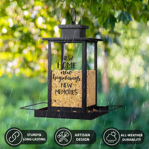 Airrioal New Home Beginnings message adds meaning to a housewarming.