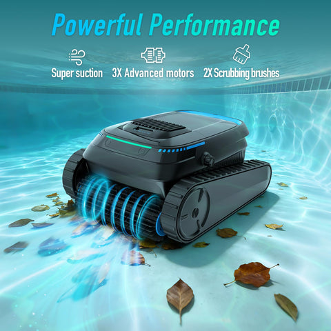 AIRROBO cordless pool cleaner wall cleaning for edge-to-edge pool maintenance