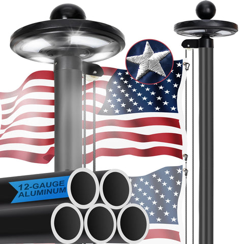 AirVows 25ft flag pole assembly for sturdy outdoor display