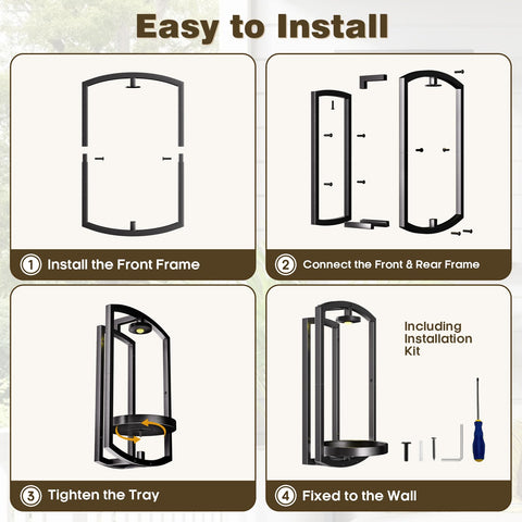Aisdan wall plant holder 7.8-inch wide tray for various pots