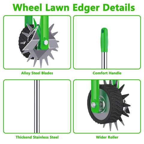 Aishkimo Edger adjustable handle shows three height settings for comfortable use.