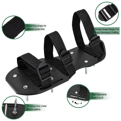 Aishkimo lawn aerator shoes with heavy-duty spikes for deep soil penetration and denser turf.