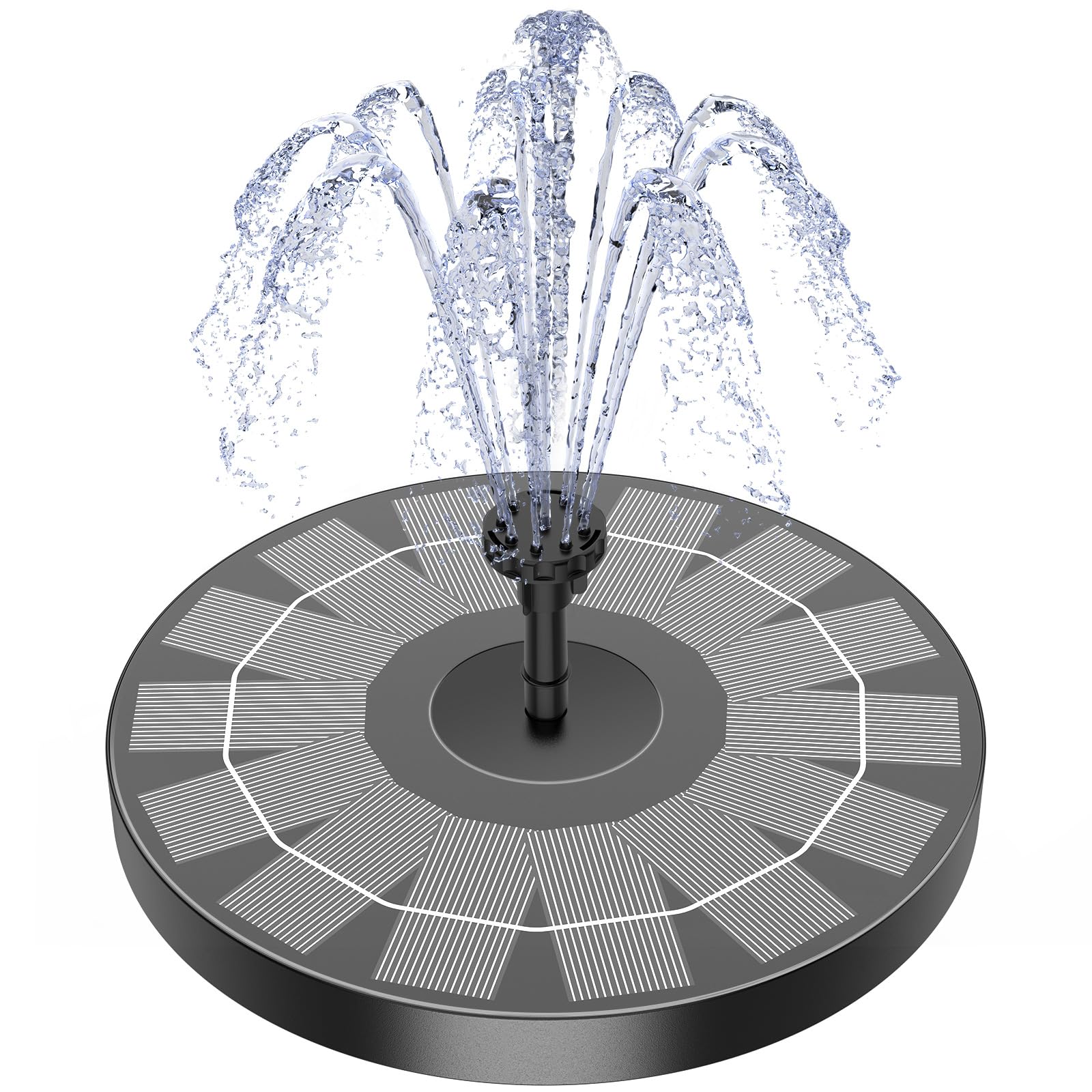 AISITIN 2.5W solar bird-bath-pump powers on in sunlight to refresh garden water