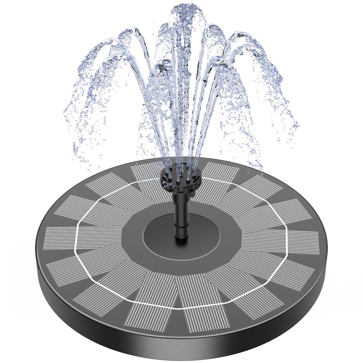 AISITIN 2.5W solar bird-bath-pump powers on in sunlight to refresh garden water