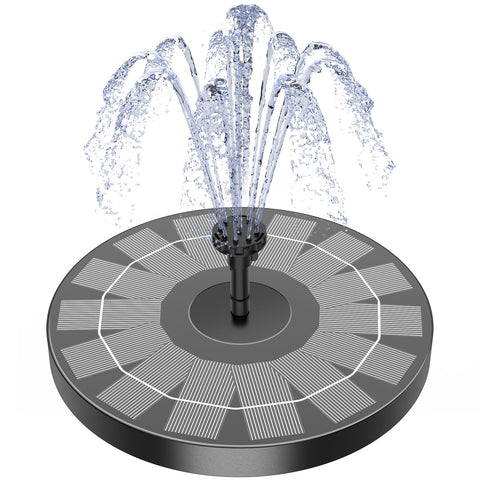 AISITIN 2.5W solar bird-bath-pump powers on in sunlight to refresh garden water