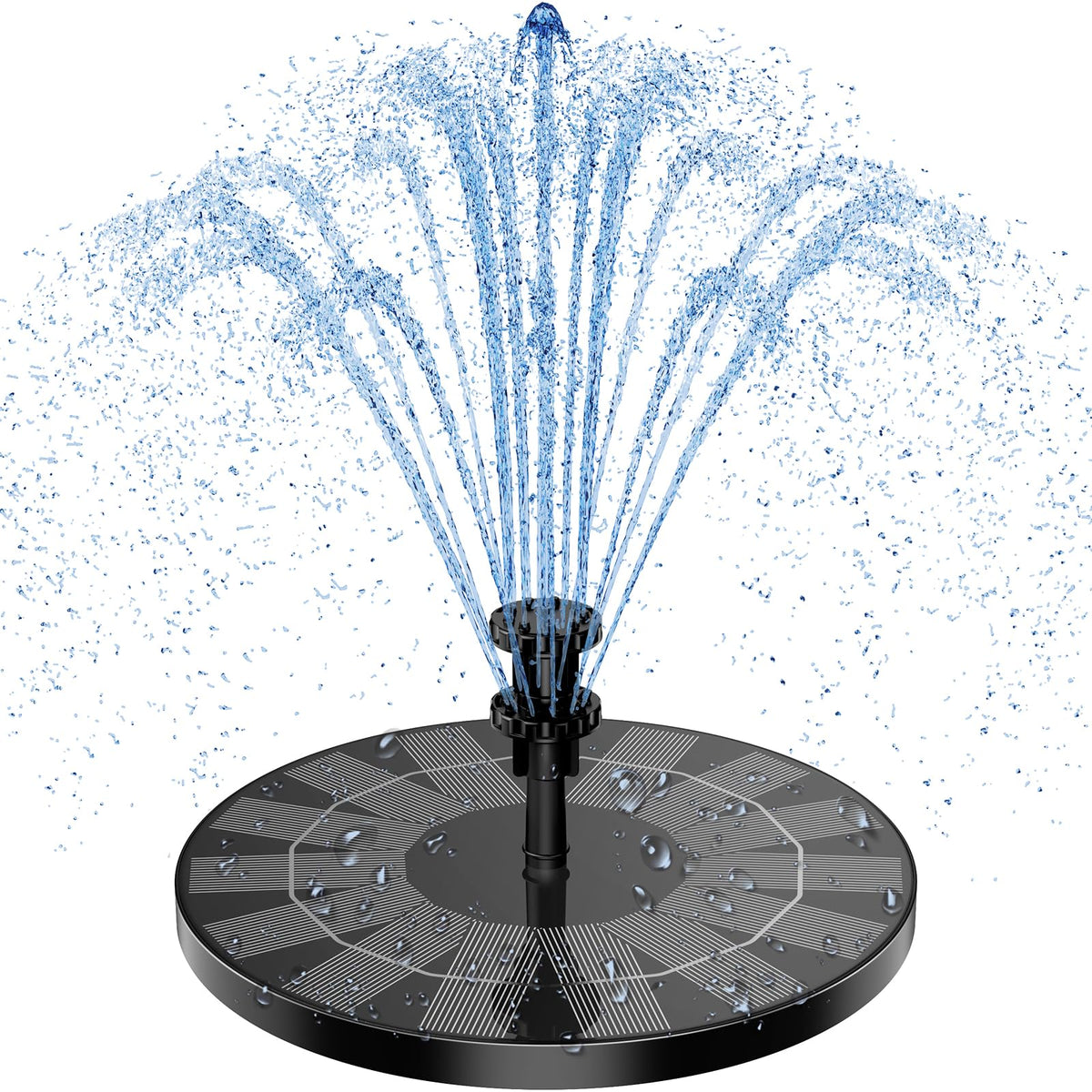 AISITIN 3.5W solar bird bath pump front view demonstrating compact outdoor fountain