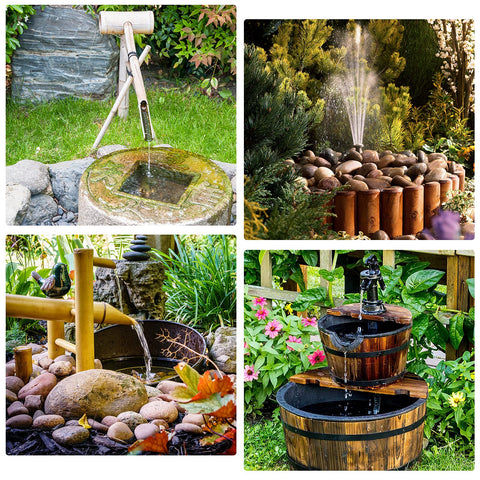 AISITIN bird bath fountain installed outdoors attracting birds