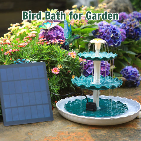 AISITIN detachable solar fountain for flexible outdoor setups