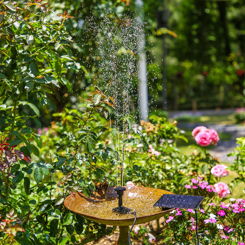 AISITIN six-nozzle set offering multiple fountain styles for ponds and gardens