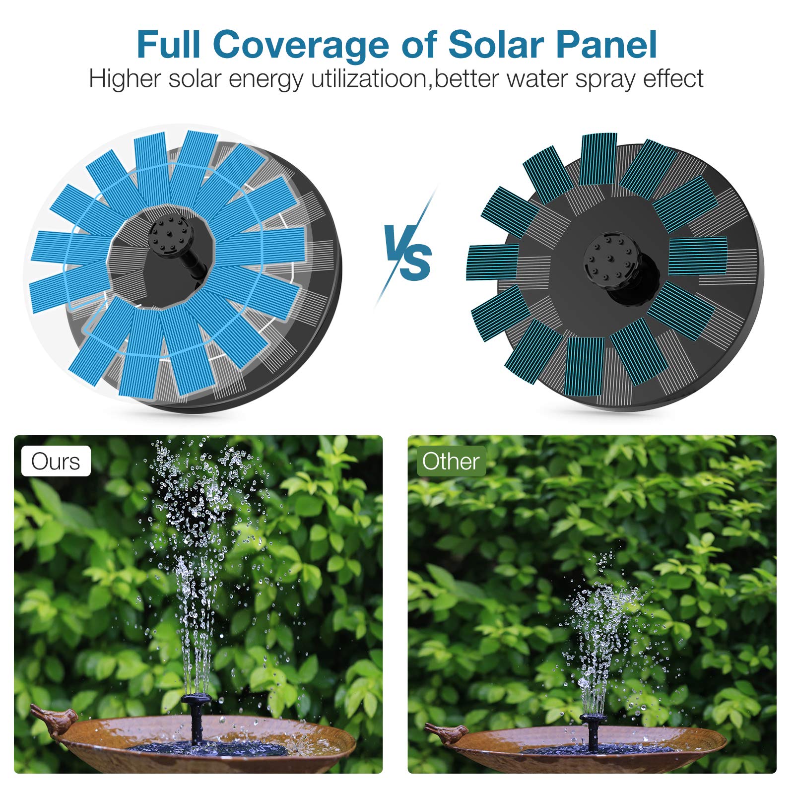 AISITIN floating fountain ideal for ponds or pools and decoration